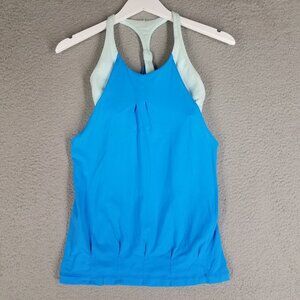 Lululemon Tank Top Women's 4 Blue Workout Gym Active Sports Bra Running Yoga